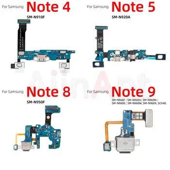 Оригинальное USB Зарядное Устройство Sub Board Док-станция Порт Зарядки Гибкий Кабель Для Samsung Galaxy Note 4 5 8 9 N950F N950N N950U N960F N960N N960U