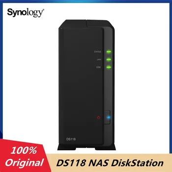 Оригинальный Synology DS118, сетевое хранилище NAS DiskStation с 1 отсеком, облачное хранилище 1 ГБ DDR4 (бездисковое) 1