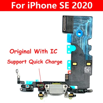 Оригинальный Для iPhone SE 2020 Док-разъем Micro USB Зарядное Устройство Порт Зарядки Гибкий Кабель Плата Микрофона 5