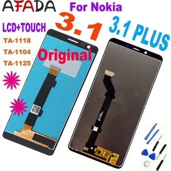 Оригинальный Для Nokia 3.1 ЖК-дисплей с Сенсорным экраном, Дигитайзер В Сборе Для Nokia 3.1 plus LCD TA-1118 TA-1104 TA-1125 ЖК-дисплей 6