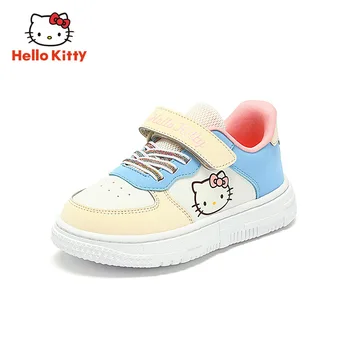 Осенние новинки Hello Kitty, модная обувь для девочек, студенческая нескользящая легкая повседневная обувь, обувь Sweet Macarons 6