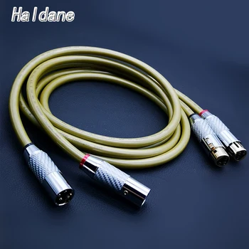 Пара Haldane HIFI OFC VDH Соединительный Кабель Усилитель CD-плеер Аудио Динамик 3pin XLR Сбалансированный кабель со Штекером из Углеродного волокна 12