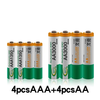 Перезаряжаемая батарея NiMH AAA, 100% В, 1,2 мАч, AA, 1350 мАч, 1,2 мАч, новинка 2 распродажа 6
