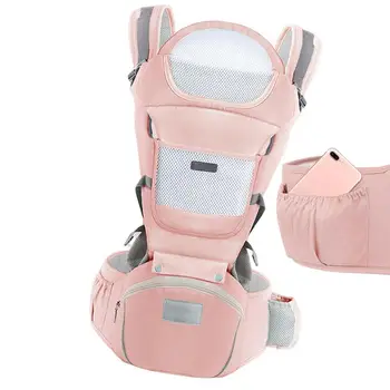 Переноска для новорожденных, слинг-переноска для малышей, держатель для ребенка, переноска с ночной светоотражающей полосой, капюшоном и защитой головы 360 15