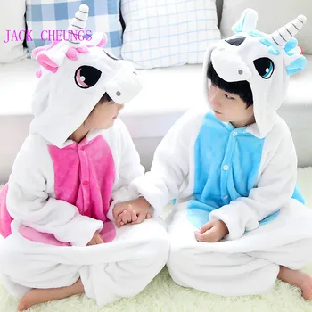 Пижамы кигуруми с единорогом, детские пижамы для косплея в стиле аниме, пижамы с животными, комбинезон для Хэллоуина, пижамы 9