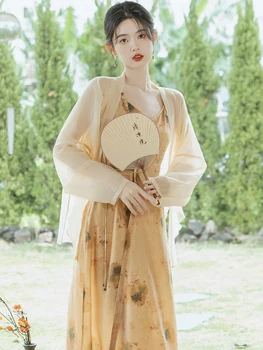 Платье-комбинация с принтом в китайском стиле, весеннее платье Han Elements для женщин 15