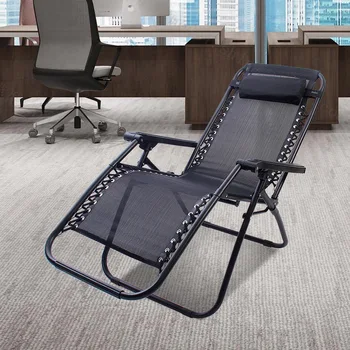 Пляжное кресло для кемпинга на открытом воздухе, офисное кресло для обеденного перерыва, шезлонг с нулевой гравитацией, садовое кресло на балконе 8