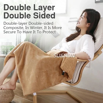 Подключаемый через USB обогреватель зимнее теплое одеяло для рук, наколенники, теплый пододеяльник, одеяло, которое легко носить с собой, одеяло из овечьего флиса 2