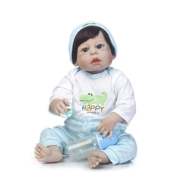 полный силиконовый reborn poppen NPKDOLL 56 см bebe Baby Doll Игрушки могут входить в воду, Купаться, игрушка На День Рождения, Рождественский подарок Для Девочек Brinquedos