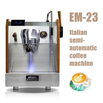 Полуавтоматическая Итальянская кофеварка Типа Em-23 С Электрическим Насосом Для вспенивания молока Под давлением Коммерческая Эспрессо-машина Двойная