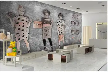 Пользовательские фото 3D обои Ретро ручной работы салон красоты магазин одежды инструменты домашний декор 3d настенные фрески обои для гостиной