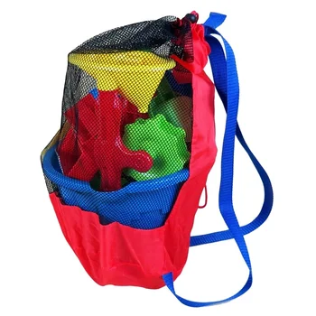 Портативная пляжная сумка, Складная сетчатая сумка для плавания, детская Пляжная корзина для игрушек, сумка для хранения, Детский сухой мешок для плавания на открытом воздухе 8