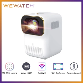 Портативный Мини-умный проектор WEWATCH V30 HD Native 1080P WiFi Proyector, встроенный динамик, детский видеопроектор для домашнего кинотеатра 9