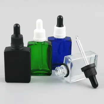 портативный Цветной стеклянный флакон для эфирного масла 10x30 мл с черно-белой пипеткой для жидких реагентов, пипетка для бутылок, контейнер 8