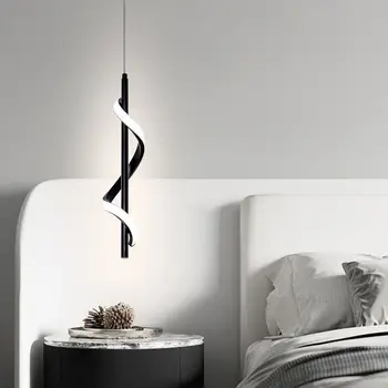 Прикроватная люстра спальня современный простой нордический минималистский номер собирают атмосферу люстра штанги винта спальни прикроватные Ла 6