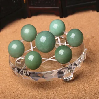 Природный кристалл донглинг нефрит зеленый нефритовый шар семизвездочный массив 1