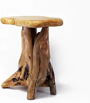Приставной столик из пня, табурет с живыми краями, приставной столик из натурального дерева, стол для акцента, высотой 19 дюймов 5
