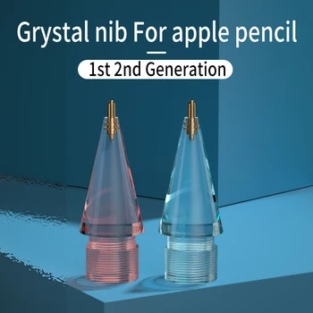 Прозрачные наконечники для карандашей Apple Pencil 1/2 поколения сменных наконечников с кристаллами и бриллиантами для iPad Pencil 1/2 Противоизносные наконечники для стилуса 3