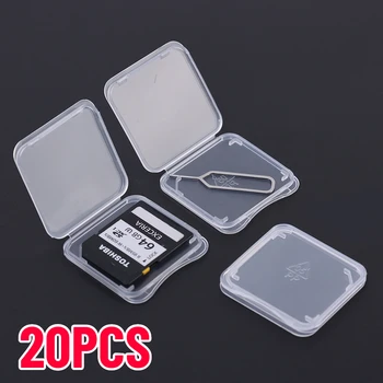 Прозрачный Пластиковый Футляр для карт памяти, Коробка для хранения Micro SD TF-карты, Защитный держатель для PIN-кода SIM-карты, Прозрачный Защитный держатель 6
