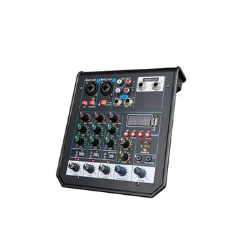 Профессиональный аудиомикшер Bluetooth Микшер Микшерная DJ консоль с эффектом реверберации для домашнего Караоке USB Live Stage KTV 5