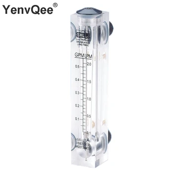 Регулируемая Ручка 0,1-5 GPM Панельный Расходомер воды газовый ротаметр с Регулирующим Клапаном для Кислородного расходомера воздуха 13