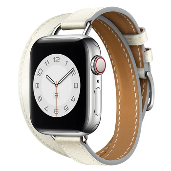 Ремешок для Apple Watch band 44 мм 40 мм iwatch band 42 мм 38 мм кожаный ремешок для часов браслет correa для Apple watch series 6 SE 5 4 3 2