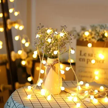 Светодиодная Гирлянда Fairy Bubble Ball Light Праздничная Световая Гирлянда EU /US Plug Indoor Christmas Wedding Outdoor Garden Decoration 9