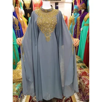 Серые марокканские кафтаны из Дуба, платье Абайя, Необычное Длинное Платье, европейские и американские модные тенденции