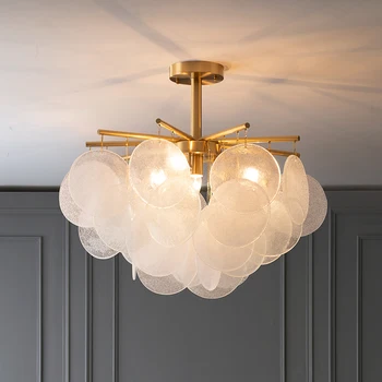 Скандинавская люстра, постмодернистский светильник для столовой, гостиная, простой светильник с перезвоном ветра, роскошные теплые романтические креативные лампы для спальни