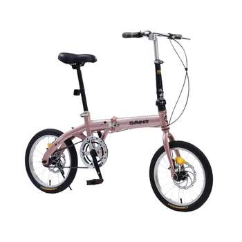 Складной велосипед, дорожный велосипед, 16-дюймовый велосипед с переменной скоростью из углеродистой стали, портативный для мужчин и женщин 13