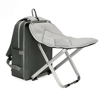 Складной стул для рыбалки 2 в 1, сумка-рюкзак, легкий рюкзак-табурет, комбинированный рюкзак для кемпинга, рыбалки, пеших прогулок, пикника 11