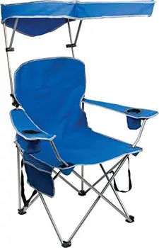 Складной стул с тенью для кемпинга, Полиэстер, Подлокотник |Складной, Королевский синий, 2 'L x 3 'W x 4,3'H (160048DS) 8