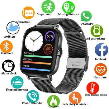 Смарт-часы с Bluetooth-вызовом Для мужчин, 1,78-дюймовый сенсорный экран, Часы с напоминанием о вызове, Частота сердечных сокращений, кровяное давление, Спортивные смарт-часы для женщин 8