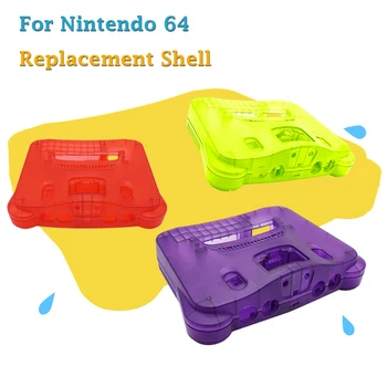 Сменный пластиковый корпус 7 цветов, прозрачный чехол для игровой консоли Nintendo N64 в стиле Ретро, прозрачная коробка 4