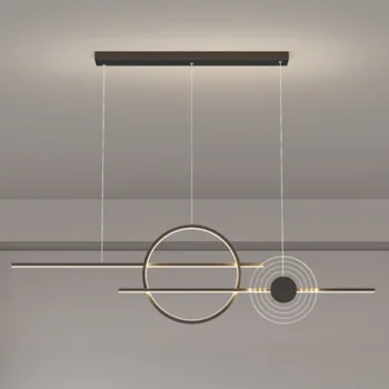 Современные минималистичные круглые светодиодные люстры Для Большой спальни Гостиной Столовой Лофт Гардеробной Дома Креативные лампы Роскошный декор 5