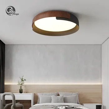 Современный дизайн под дерево, потолочный светильник для спальни, светодиодный потолочный светильник для кухни, Дизайнерская модель, Мастер-освещение для дома