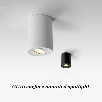 Современный светодиодный потолочный светильник с регулируемым углом наклона Gu10, точечные светильники для внутреннего освещения спальни, гостиной, столовой