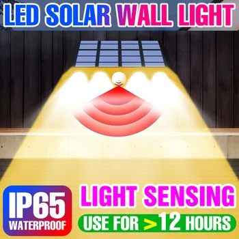 Солнечный светодиодный светильник, уличный настенный светильник, Садовые прожекторы IP65, водонепроницаемый Ssolar Светодиодный отражатель, Наружный уличный светильник, Ландшафтный светильник