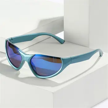 Спортивные Солнцезащитные очки Y2K, Модные Очки для Путешествий, Женские и Мужские Очки для Вождения, Велосипедные Очки, Модные Панк-Солнцезащитные Очки 