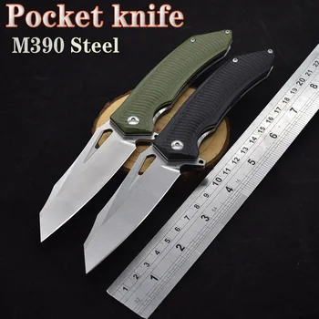 Стальной проволочный нож для мытья камней M390, Переносной Складной Нож С ручкой G10, Открытый Карманный Охотничий Инструмент для самообороны, Выживания в кемпинге 3