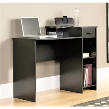Стол для студентов Mainstays с выдвижным ящиком, отделанный черным деревом, компьютерный стол для офиса 6