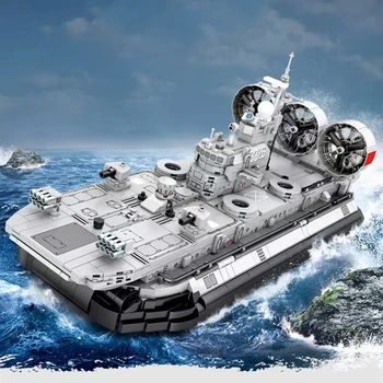 Строительный Блок Модель Mlitary Modern Warfare ВМС Украины бизон Десантный Корабль На воздушной подушке Игрушка В Подарок 1440Р 16