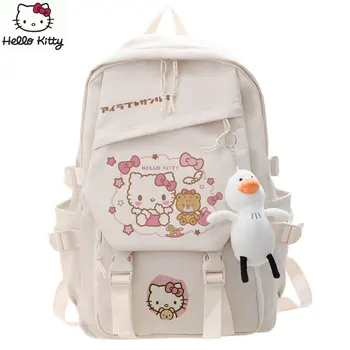 Сумки для женщин, сумка Sanrio Hello Kitty, рюкзак для девочек, Школьный рюкзак для студентов колледжа 6