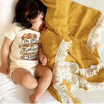 Супер Мягкое хлопковое Пеленальное одеяло для новорожденных, Двухслойные Облачные Хлопковые Дышащие Постельные принадлежности, Спальное Одеяло для детей