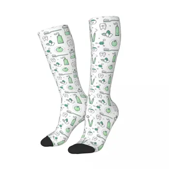 Счастливые забавные женские летние Длинные носки Продукт для зубов стоматолога, супер мягкие графические носки для руководителей на весь сезон, замечательные подарки