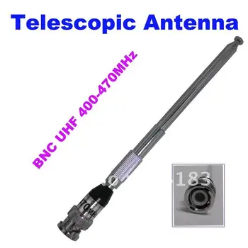 Телескопическая антенна BNC 400-470 МГц для рации, двухстороннего радиоприемника, переговорного устройства
