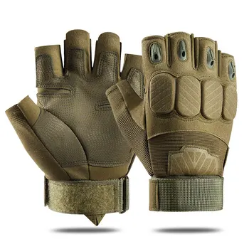 Уличные тактические перчатки, спортивные перчатки для страйкбола, Полупальцевые военные мужские боевые перчатки, перчатки для стрельбы, охотничьи перчатки 14