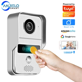 Умный видеодомофон Tuya 1080P, беспроводной видеодомофон Wifi для домашней безопасности, Google Home, Квартира, Дверной звонок Tuya 13