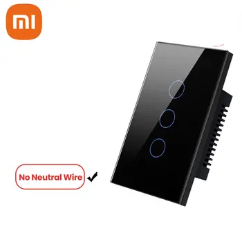 Умный Сенсорный выключатель света Xiaomi Mijia, 110-240 В, Нейтральный провод не требуется, Работа по обустройству дома на стене с Alexa, Google Home CE, США 5