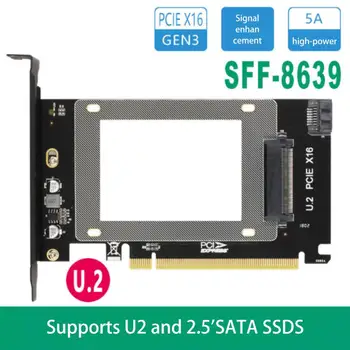 Универсальная карта-адаптер PCI-E U.2 для PCI Express 3,0x16 NVMe PCIe SSD PCI-e-U2 Для 2,5-дюймового SSD жесткого диска